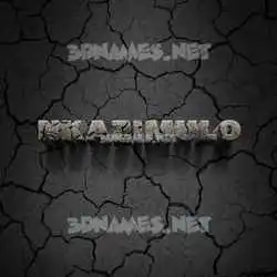 nkazimulo in Cracked Stone style - 3D name wallpaper