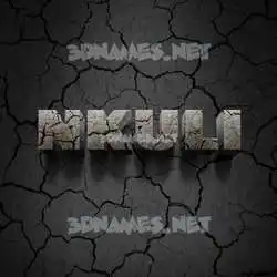 nkuli in Cracked Stone style - 3D name wallpaper