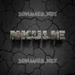 nkulie in Cracked Stone style - 3D name wallpaper