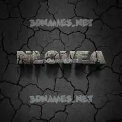 nlovea in Cracked Stone style - 3D name wallpaper