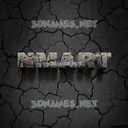 nmart in Cracked Stone style - 3D name wallpaper
