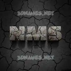 nms in Cracked Stone style - 3D name wallpaper