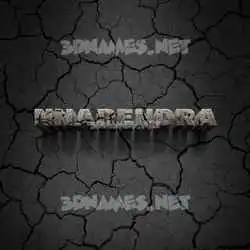 nnarendra in Cracked Stone style - 3D name wallpaper