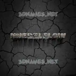 nnedelflow in Cracked Stone style - 3D name wallpaper
