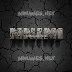 nnini in Cracked Stone style - 3D name wallpaper