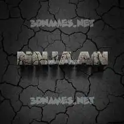 nnjaan in Cracked Stone style - 3D name wallpaper