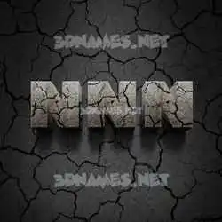 nnn in Cracked Stone style - 3D name wallpaper