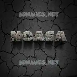 noasa in Cracked Stone style - 3D name wallpaper