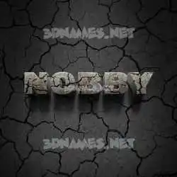 nobby in Cracked Stone style - 3D name wallpaper