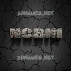nobin in Cracked Stone style - 3D name wallpaper