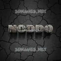 noddo in Cracked Stone style - 3D name wallpaper