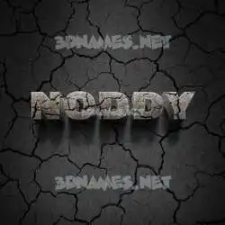 noddy in Cracked Stone style - 3D name wallpaper