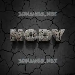 nody in Cracked Stone style - 3D name wallpaper