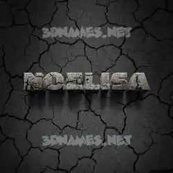 noelisa in Cracked Stone style - 3D name wallpaper