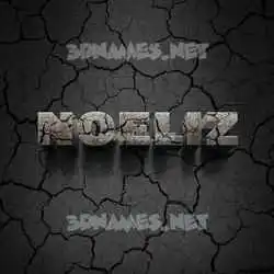 noeliz in Cracked Stone style - 3D name wallpaper