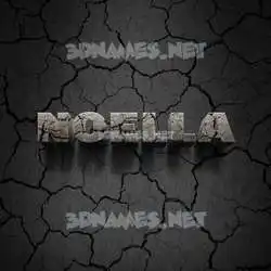 noella in Cracked Stone style - 3D name wallpaper
