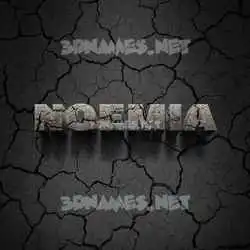 noemia in Cracked Stone style - 3D name wallpaper