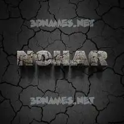 nohar in Cracked Stone style - 3D name wallpaper