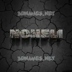 noheli in Cracked Stone style - 3D name wallpaper