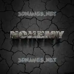 nohemy in Cracked Stone style - 3D name wallpaper