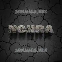 nohra in Cracked Stone style - 3D name wallpaper