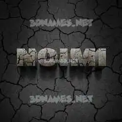 noimi in Cracked Stone style - 3D name wallpaper