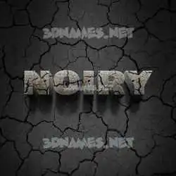 noiry in Cracked Stone style - 3D name wallpaper