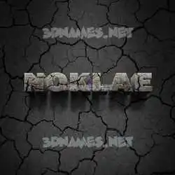 noklae in Cracked Stone style - 3D name wallpaper
