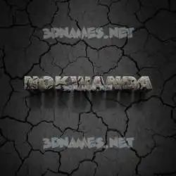 nokwanda in Cracked Stone style - 3D name wallpaper