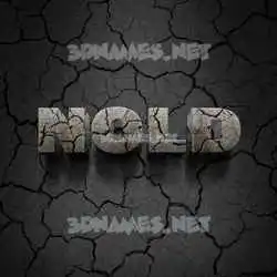 nold in Cracked Stone style - 3D name wallpaper
