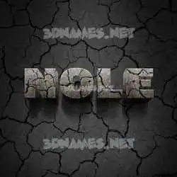 nole in Cracked Stone style - 3D name wallpaper