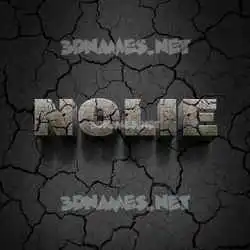 nolie in Cracked Stone style - 3D name wallpaper