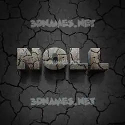 noll in Cracked Stone style - 3D name wallpaper