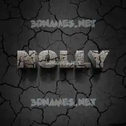 nolly in Cracked Stone style - 3D name wallpaper
