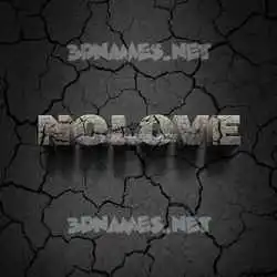nolove in Cracked Stone style - 3D name wallpaper