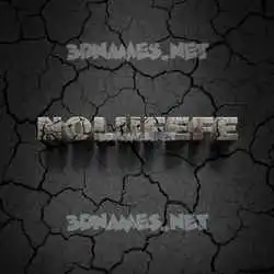 nolufefe in Cracked Stone style - 3D name wallpaper