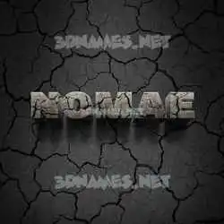 nomae in Cracked Stone style - 3D name wallpaper