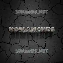 nomanches in Cracked Stone style - 3D name wallpaper