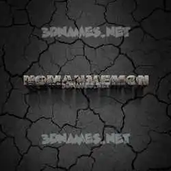 nomanmemon in Cracked Stone style - 3D name wallpaper