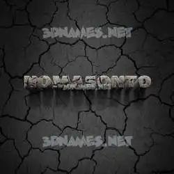 nomasonto in Cracked Stone style - 3D name wallpaper
