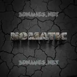 nomatic in Cracked Stone style - 3D name wallpaper