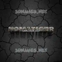 nomatiger in Cracked Stone style - 3D name wallpaper