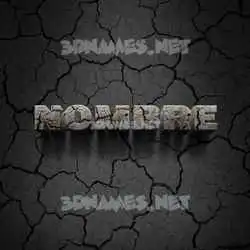 nombre in Cracked Stone style - 3D name wallpaper