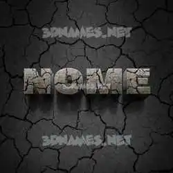 nome in Cracked Stone style - 3D name wallpaper