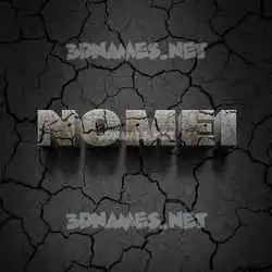 nomei in Cracked Stone style - 3D name wallpaper
