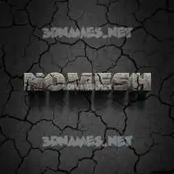 nomesh in Cracked Stone style - 3D name wallpaper