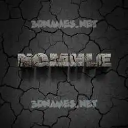 nomhle in Cracked Stone style - 3D name wallpaper