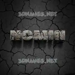 nomin in Cracked Stone style - 3D name wallpaper