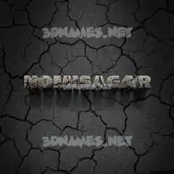 nomisagar in Cracked Stone style - 3D name wallpaper