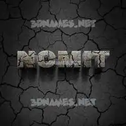 nomit in Cracked Stone style - 3D name wallpaper